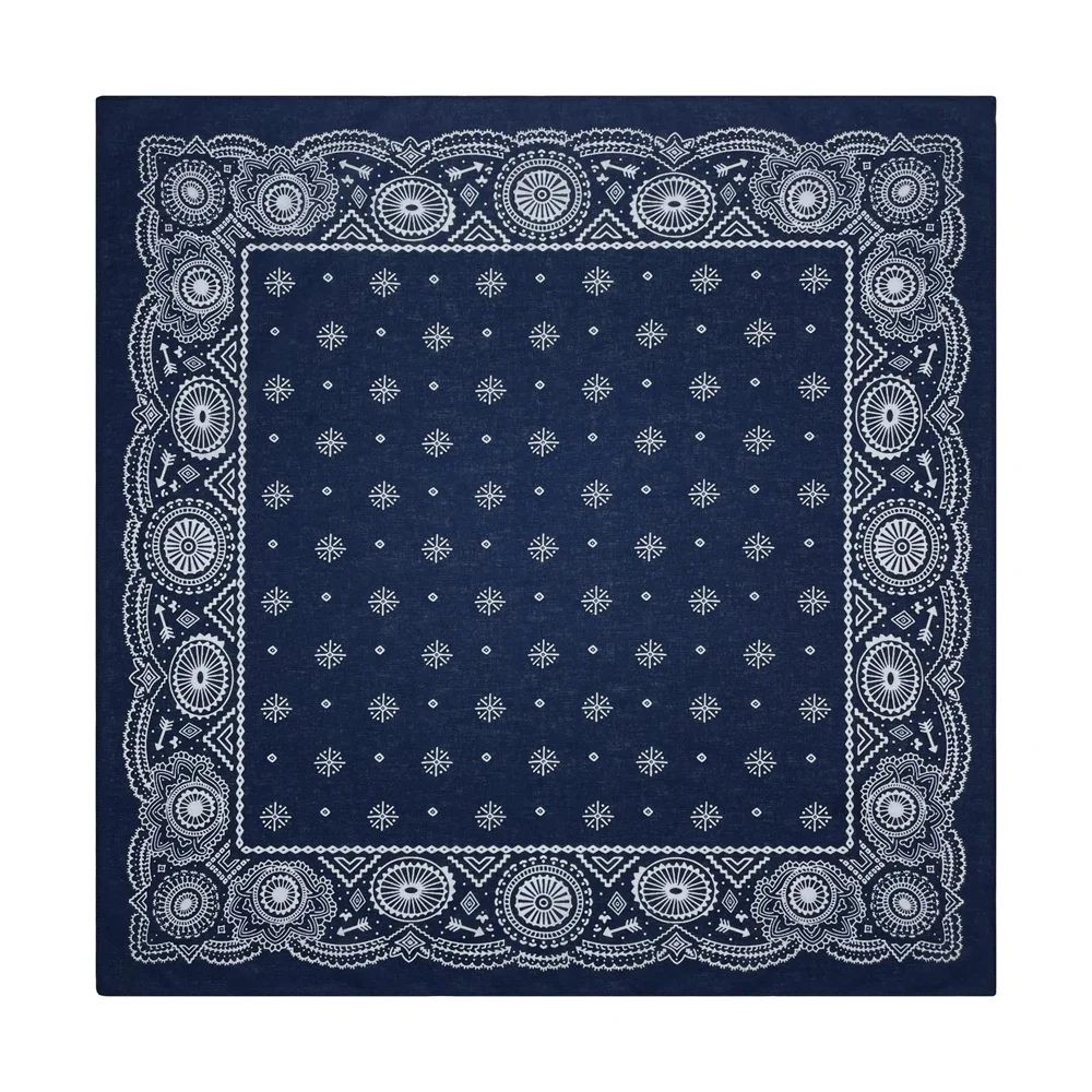 Navy Blue Sailboat Nautical Paisley Bandana Scarf