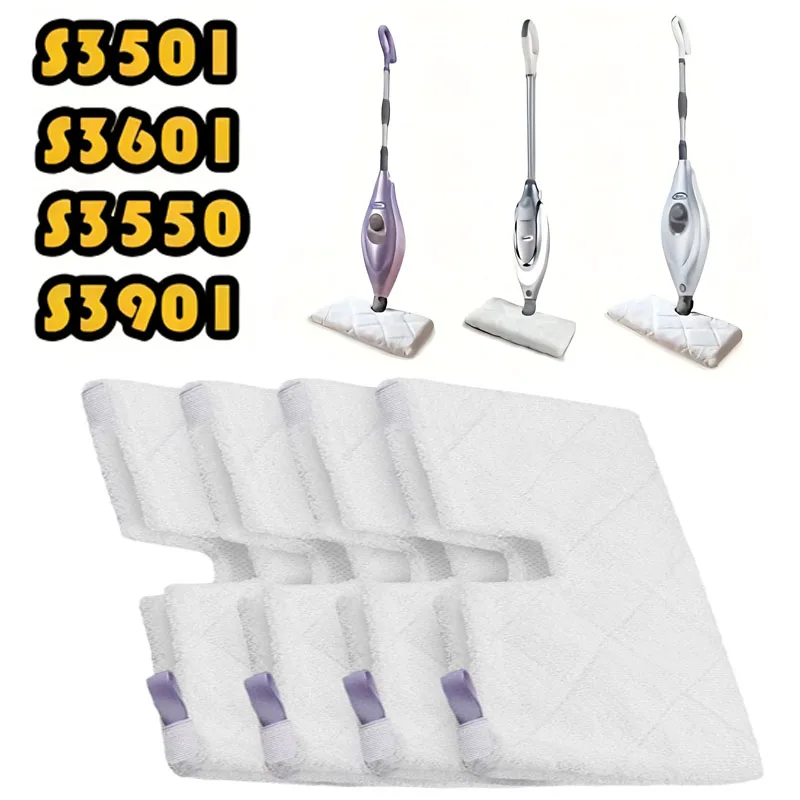 4 Pcs Replacement Microfiber Steam Mop Pad Cleaning Pads for Shark