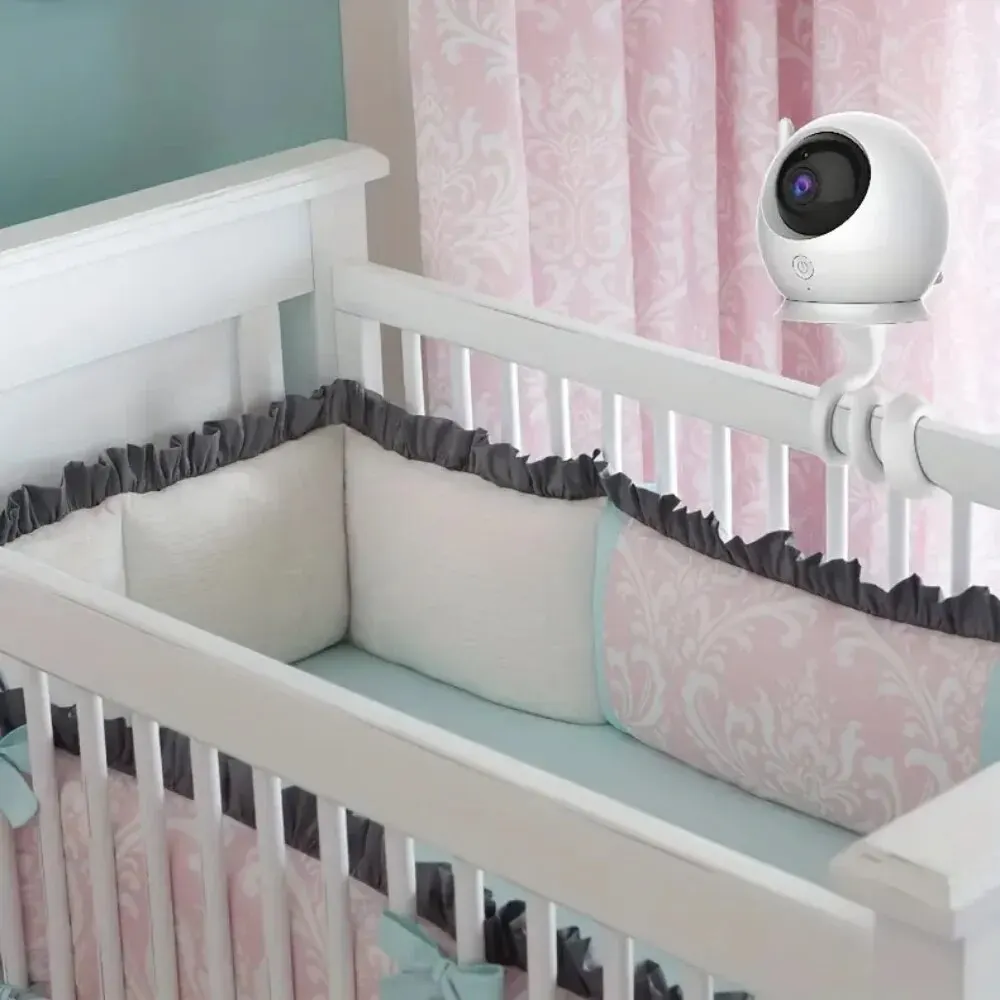 Universal Baby Monitor Holder Flexible Twisting Bracket Webcam Stand Mount Hole-Free Crib Cradle Rod baby monitor holder