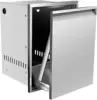 Trash Drawer Built-in Pull-Out Tray Stainless Steel Trash Drawer Storage Trash Bin(10 Gallons)(Not Included) for Outdoor Kitchen 1