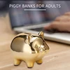 Ceramic Gold Pig Piggy Bank Cute Coin Piggy Bank Creative Home Furnishings Lucky Pig Decoration 4