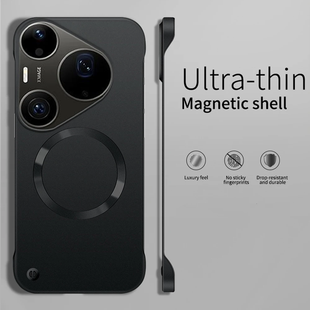 Sleek Metallic Magnetic Protective Case - Thin Design with Premium Paint Finish