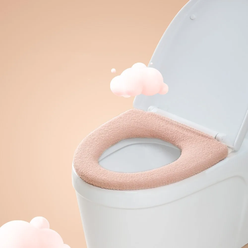 

Youpin Thickened Plush Toilet Pad Keep Walm Washable All Inclusive Breathable Sofe Elastic Toilet Seat Cover Easy To Install