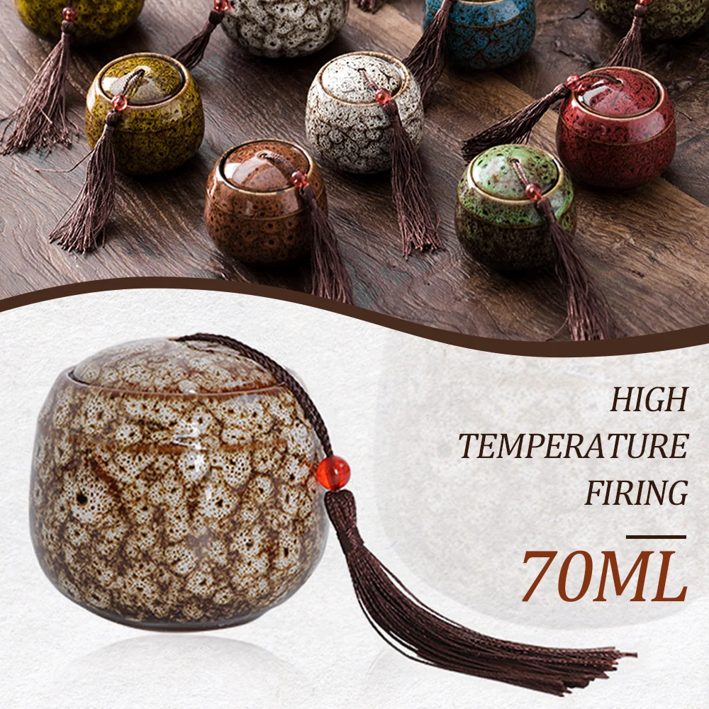 70ml Ceramic Canister Mini Cremation Urn Seal Pot Memorial Container Pet Urn Keepsake Funeral Casket Dog Cat Bird Columbarium cremation urn