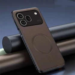 Premium Luxury PU Leather Magnetic Case - Soft Full Lens Camera Protection Cover - Honor 600 (Coffee)