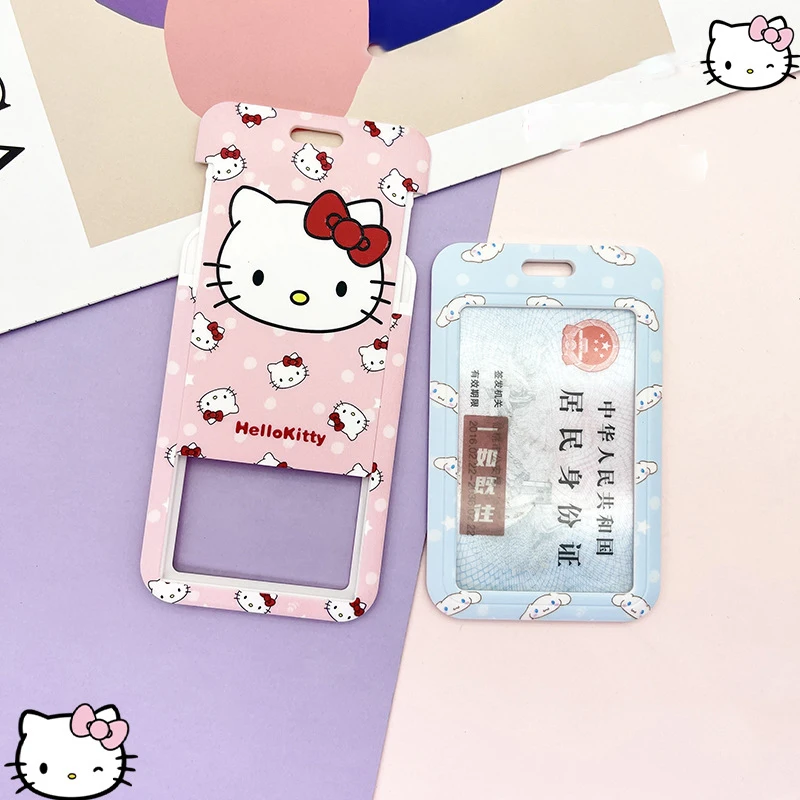 Kawaii Cartoon Kuromi Anime Keychain Pendant Cute Hello Kitty Cinnamoroll My Melody Card Holder Lanyard Card Holders Girl Gifts card holder credit card holder photo card holder desk card holder postcard holder acrylic sign holder
