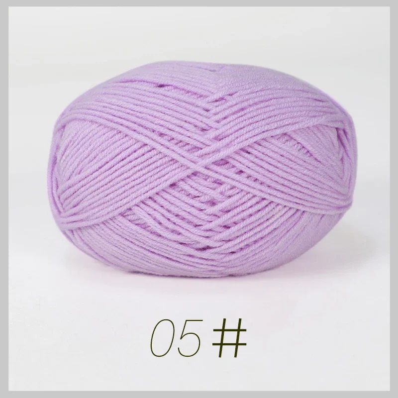 Luxurious Soft Milk Cotton Yarn Pack for Knitting and Crochet Projects - 5PCS, Total 250g