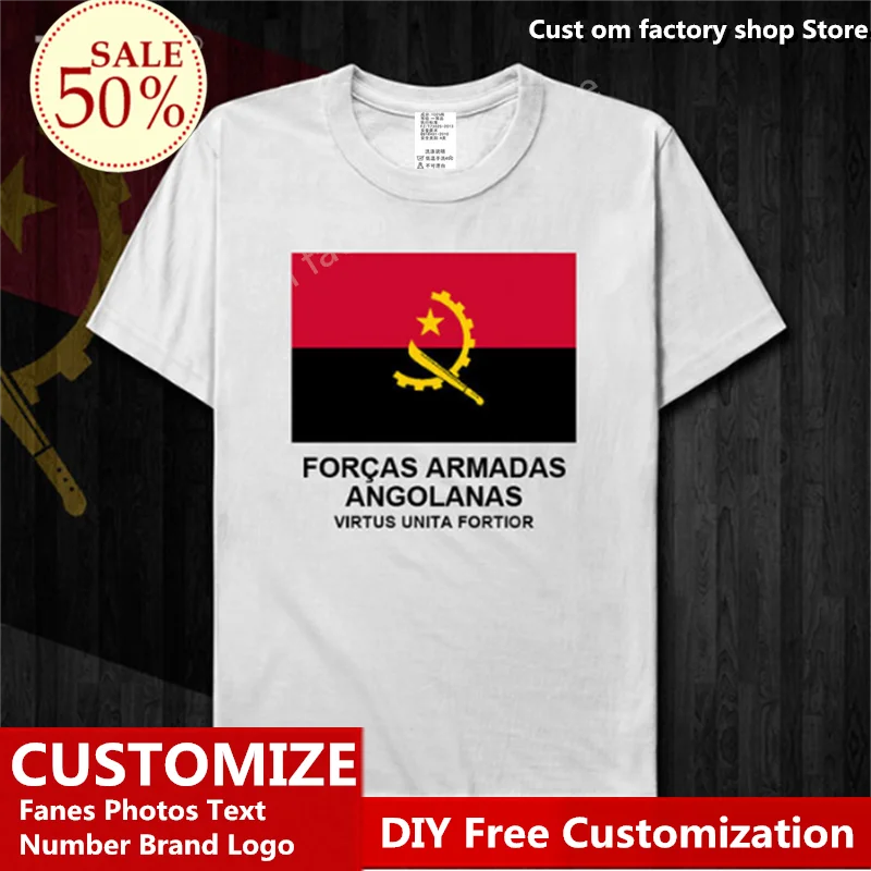 Angola Army Forcas Armadas Angalanas T-Shirt Uomo Donna High Street Fashion Hip Hop T-Shirt Casual Allentata