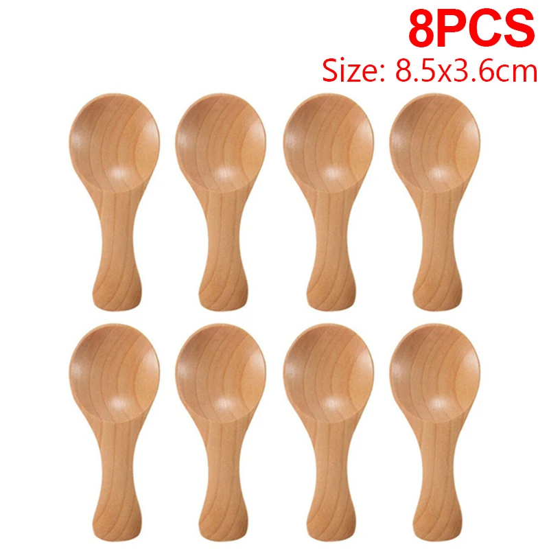 Natural Wood- 8pcs