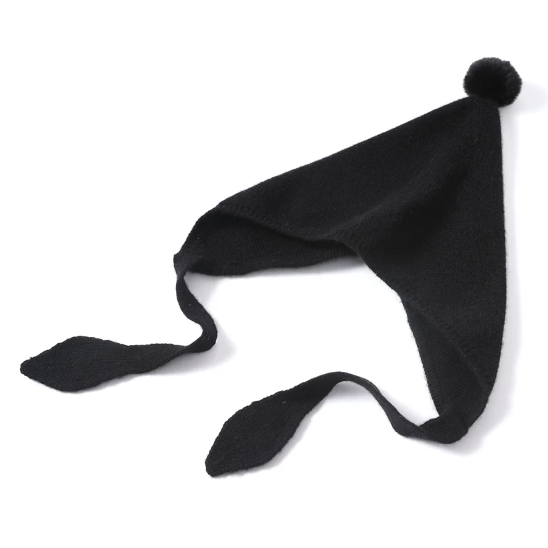 Winter Frühling Baby Hut Im Freien Feste Wolle Kaschmir Gestrickte Mädchen Jungen Pompom Kappe Beanie Kinder Warme Ohr Schutz Motorhaube Hut – Detail 12