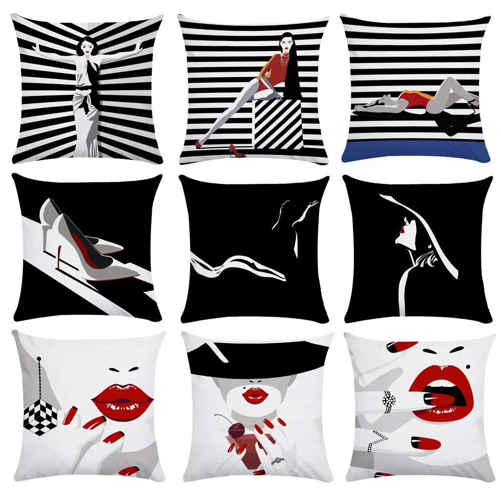 

Customizable Home Decor Throw Pillow Covers Room Aesthetics Fashion Ladies Pillow Covers Double Bed Cushion Covers