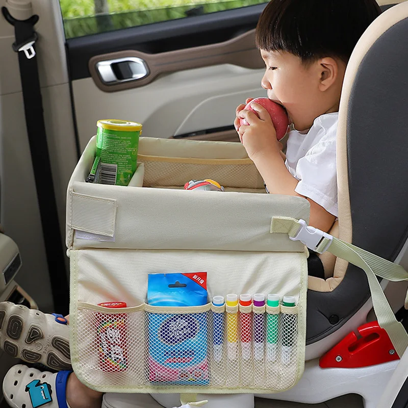 Waterproof Baby Car Seat Storage Organizer for Kids Travel Tray
