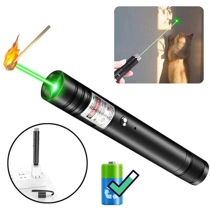 8000M High Power Red Dot Laser Pointer Hunting Aiming USB Rechargeable