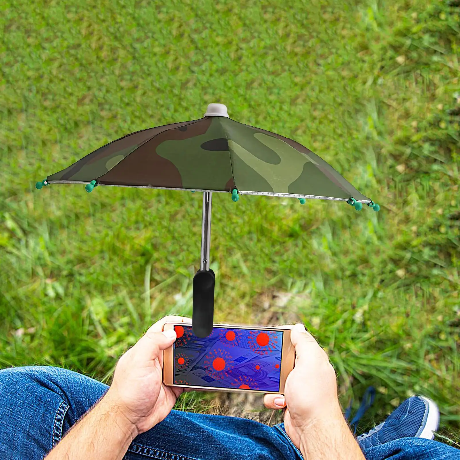 Supporto per cellulare con clip per ombrello, protezione solare anti-riflesso per esterni, copertura anti-UV - Image 3