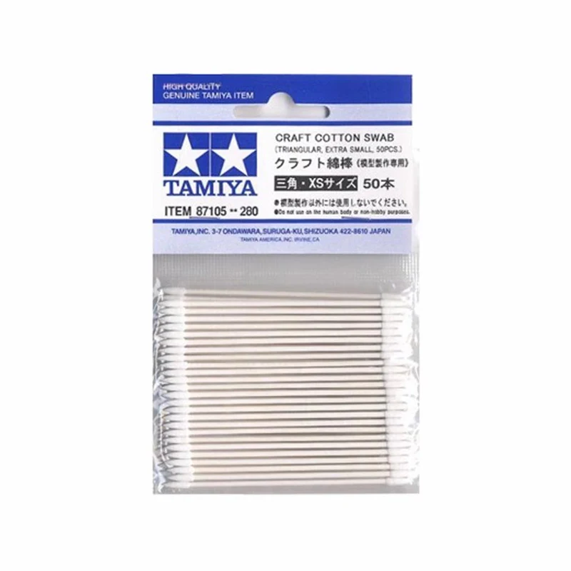 

Tamiya 87105 Craft Cotton Swab (Triangular Extra Small,50pcs ) for Plastic Model Craft Tools