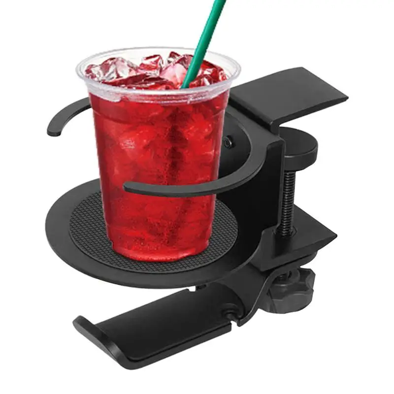 CupHolderClipOnTableIronMaterialDeskCupHolderOfficeHome