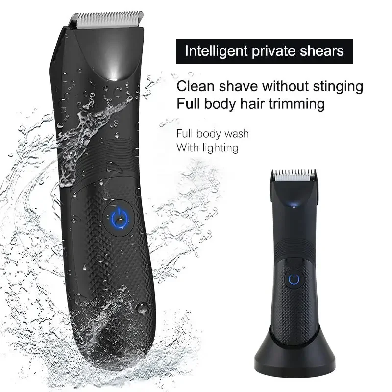 Body Hair Trimmer for Men Electric Groin Hair Trimmer Rechargeable Ball Shaver Groomer Replaceable Ceramic Blade Head Waterproof hair trimmer body trimmer