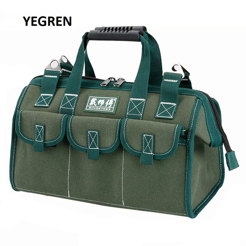 tool box chest Portable Toolkit Crossbody Tool Bag Large Capacity Canvas Bag Multi-function Repair Installation Tool Handbag Storage Package tool bag with wheels