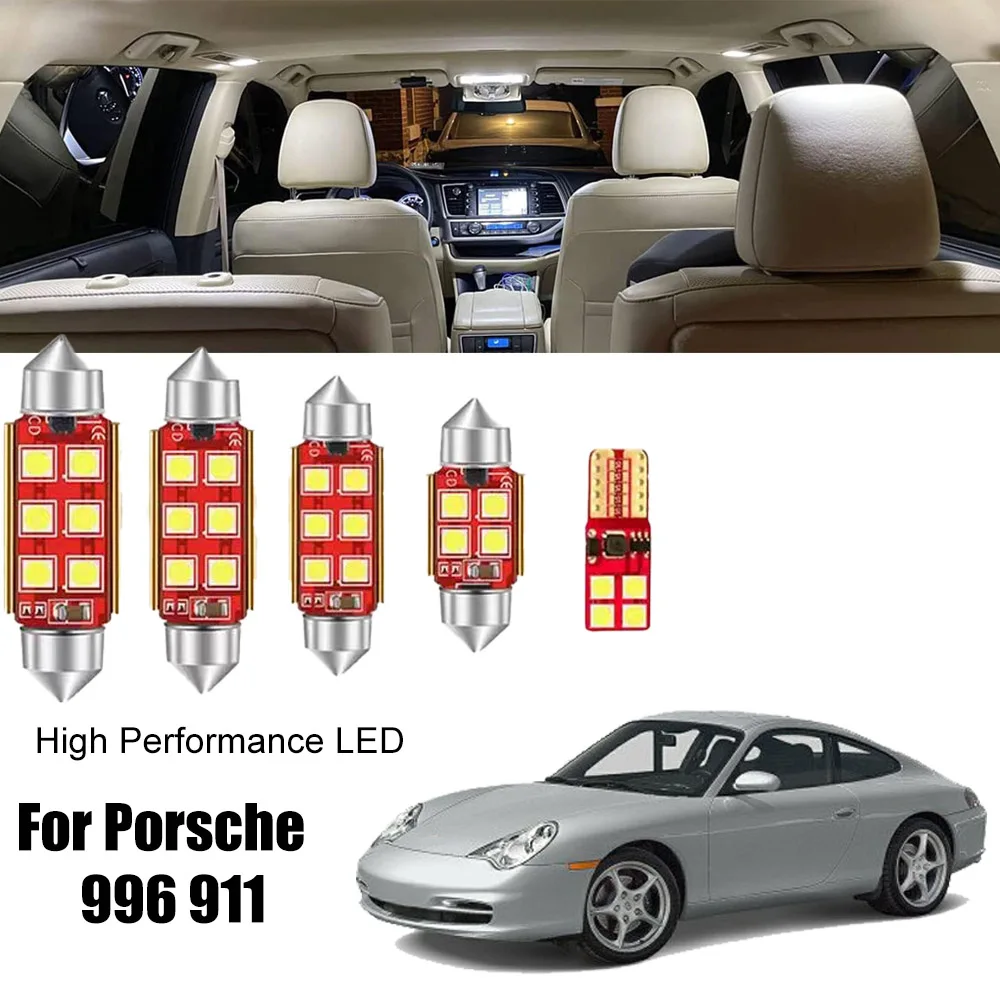 

12Pc Top Quality Led Interior Light Kit For Porsche 911 996 Carrera Turbo Targa 1997-2005 Led Bulbs Dome Map Canbus
