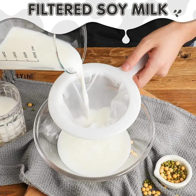 

100/200/400 Mesh Kitchen Ultra-fine Mesh Strainer Kitchen Nylon Mesh Filter Spoon For Suitable For Soy Milk Coffee Milk Yogurt