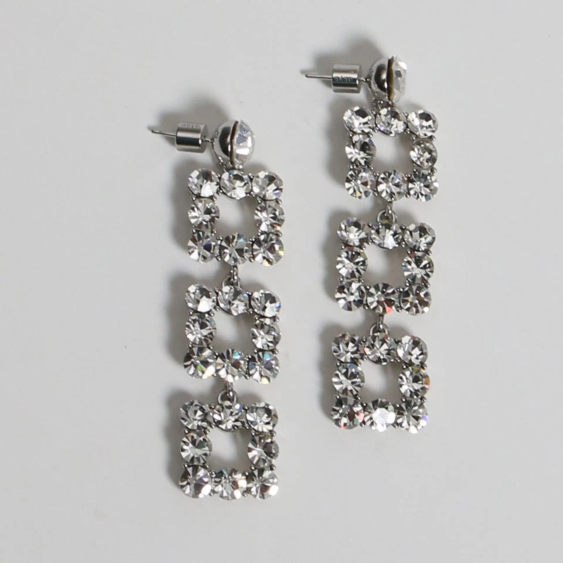 

Brass Chunky AAA Zirconia Drop Earrings Women Jewelry Punk Hiphop Designer Runway Rare Simply Gown Boho Top Japan Korean