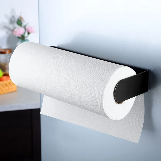 Dropship 2 Pack Paper Towel Holder Wall Mount, Black Paper Towel