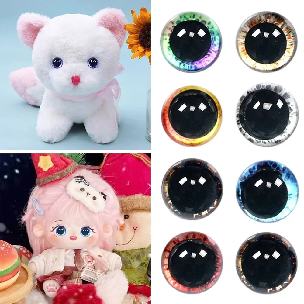20pcs/10pairs High Quality 6mm-20mm Eyes Crafts Eyes Crystal Plastic Puppet Crystal Eyes Glitter Crystal Eyes DIY Accessories