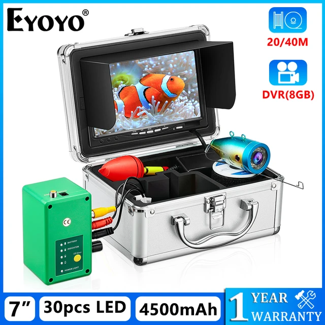 Eyoyo Portable Underwater 30 LEDs Fishing Camera Kit Support DVR 7