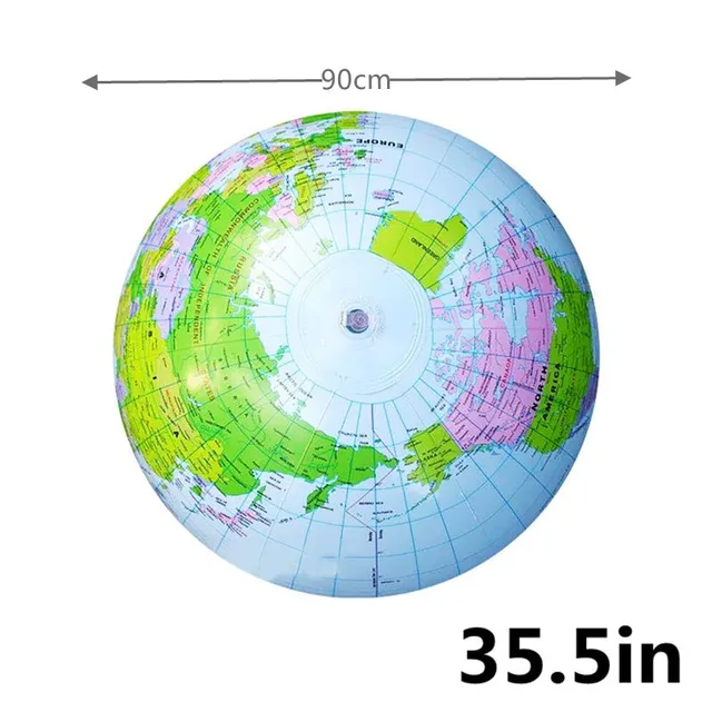 90CM Inflatable Earth World Geography Globe Map Balloon Toy Beach Ball Early Educational Supplies Kids Learning Outdoor Toys 3