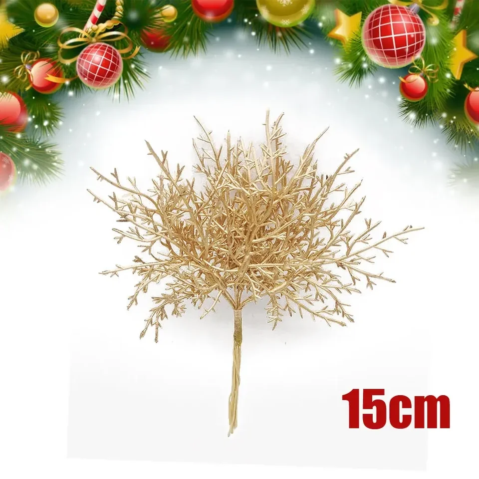 Carroterr 1 Branche De Gui Artificielle De 22 Cm - Bouquet De Fleurs Artificielles à Suspendre - Décoration De Fête De Noël - Rouge Et Blanc