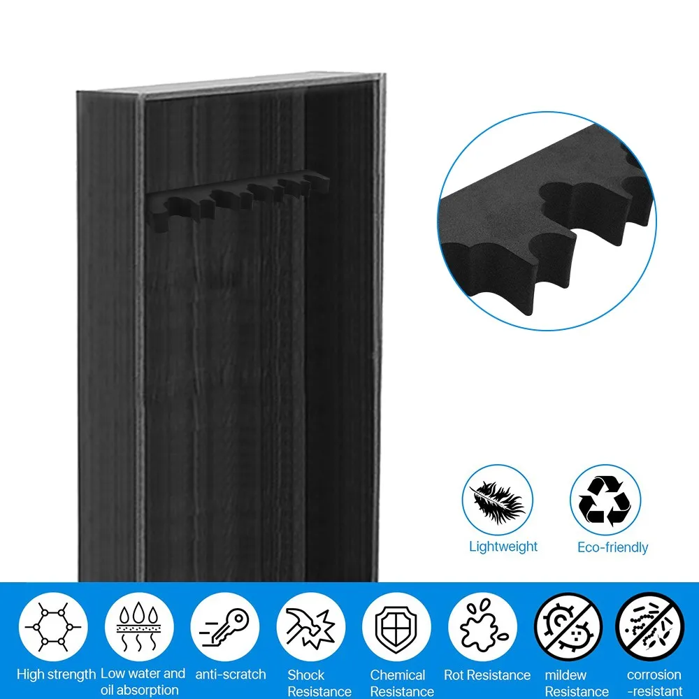 5 Slots Foam Gun Rack with Base Universal Foam Gun Holder Rifles Shotguns Cabinet Storage Wall Mount Double-sided Tape Strips 6