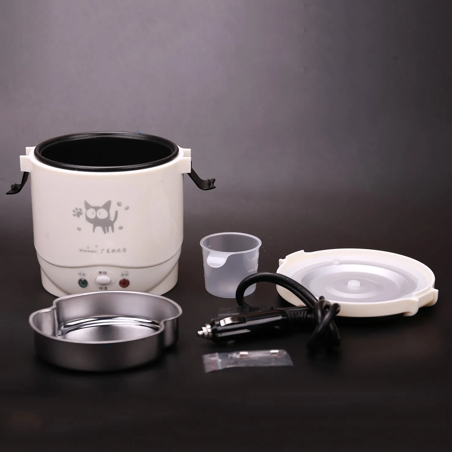 1L Rice Cooker Used in House 110v to 220v or Car 12v to 24v Enough for Two Persons With English Instructions,rice cooker,electric cooker,electric cooking pot