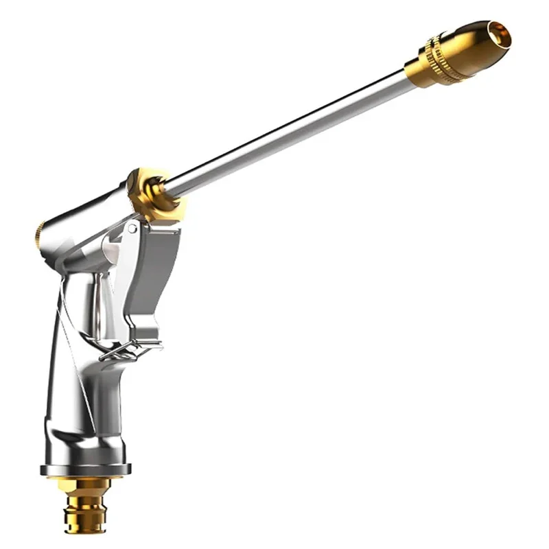 Garden Sprayer Heavy Duty Metal Brass High Pressure Water Hose Nozzle Adjustable Spray Gun For Watering Plant