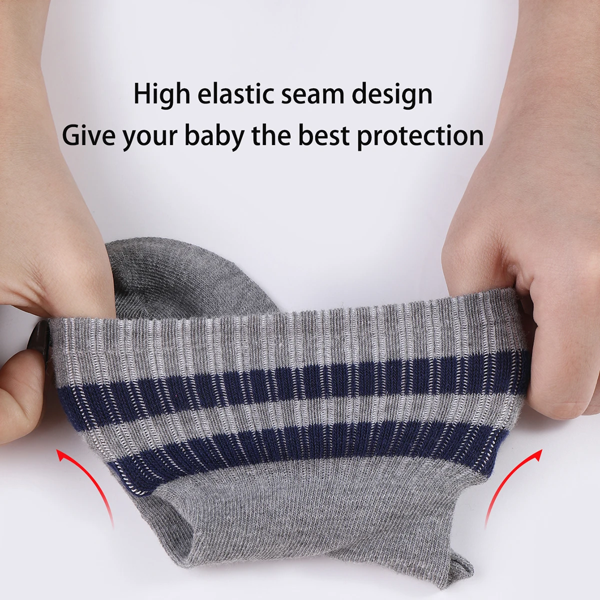 12 pairs of striped Preppy Crew children's socks - unisex fashionable solid color striped pattern round neck socks 6