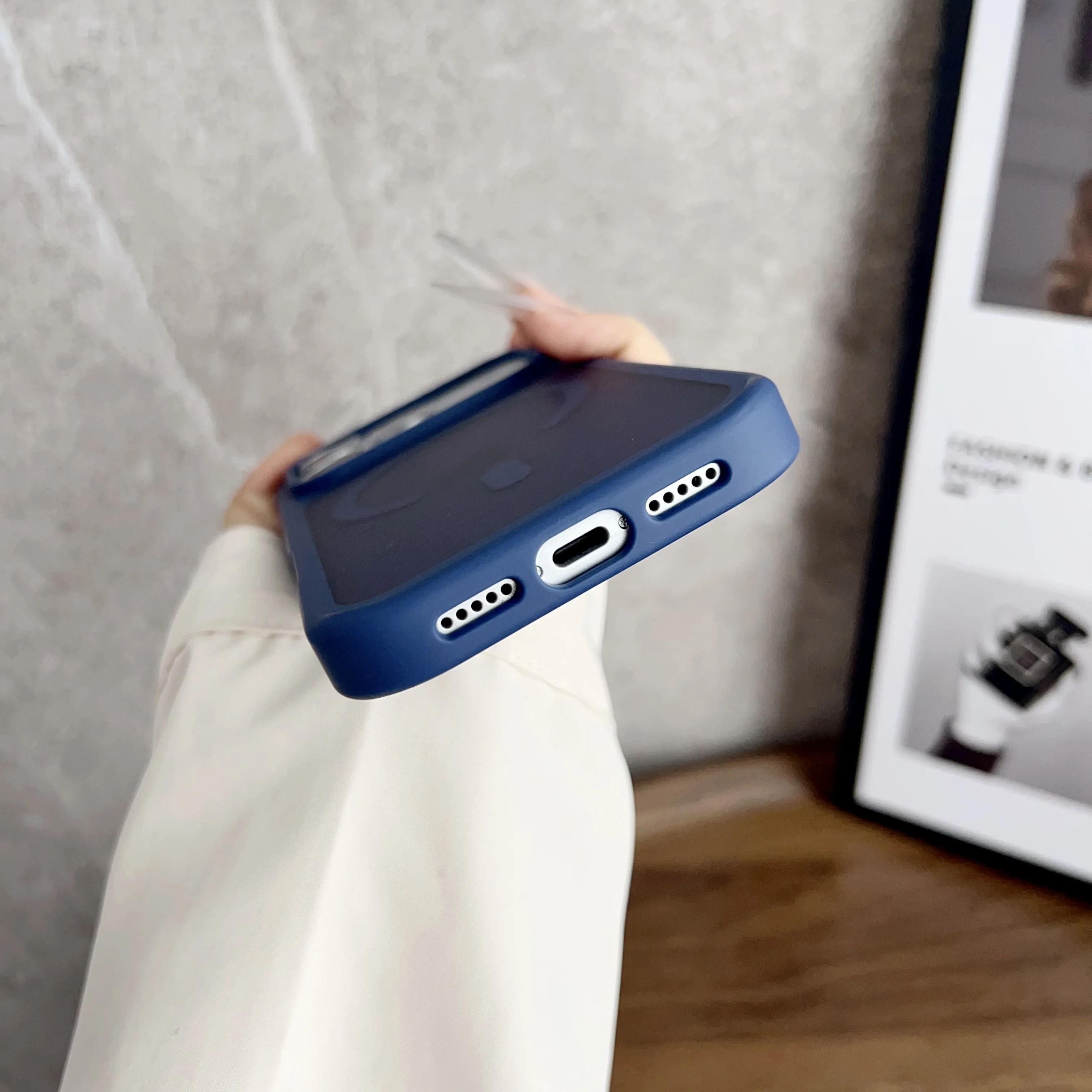 Translucent Matte Shockproof MagSafe Phone Case