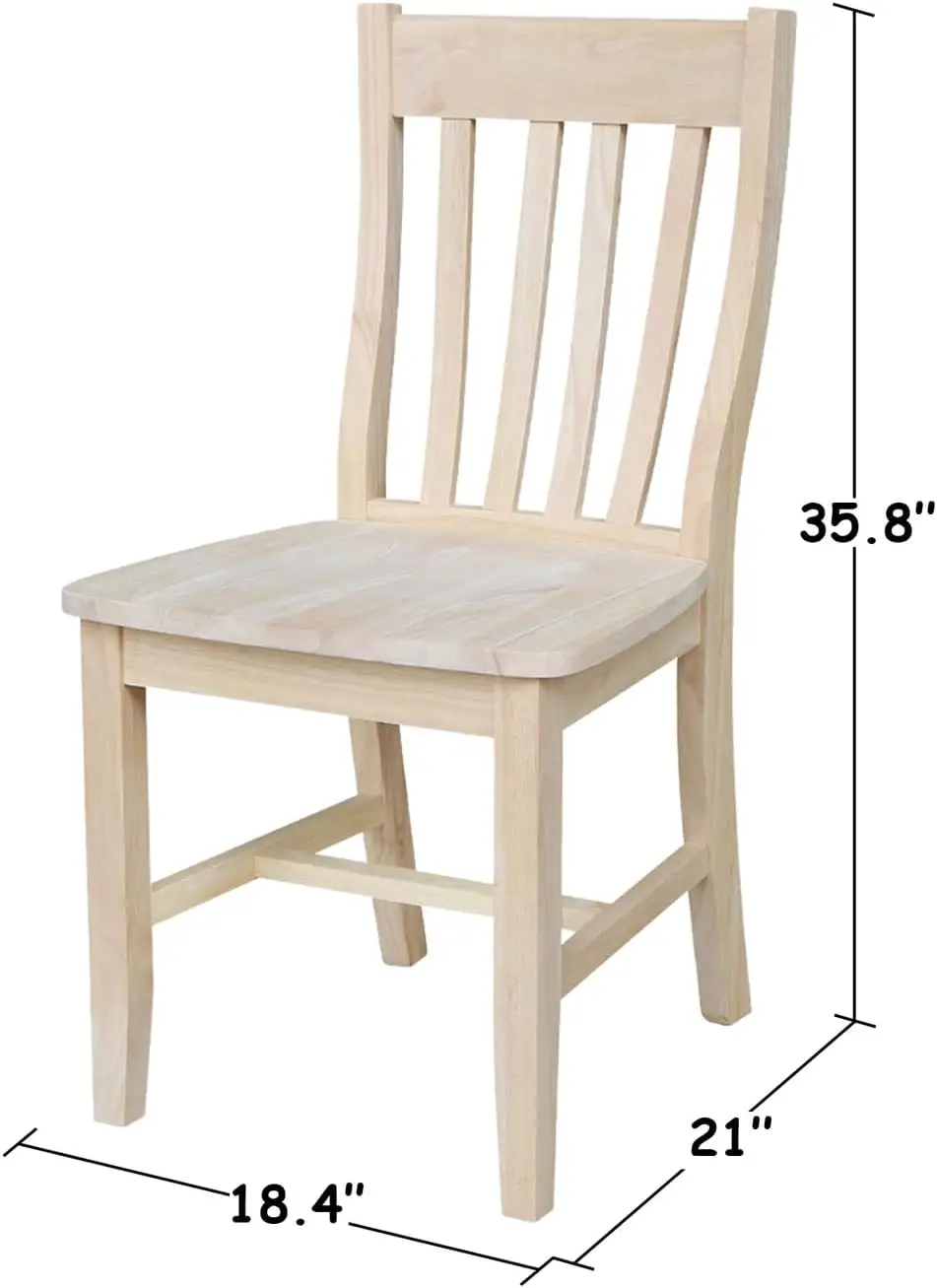 Concepts Pair of Cafe Chairs, Unfinished