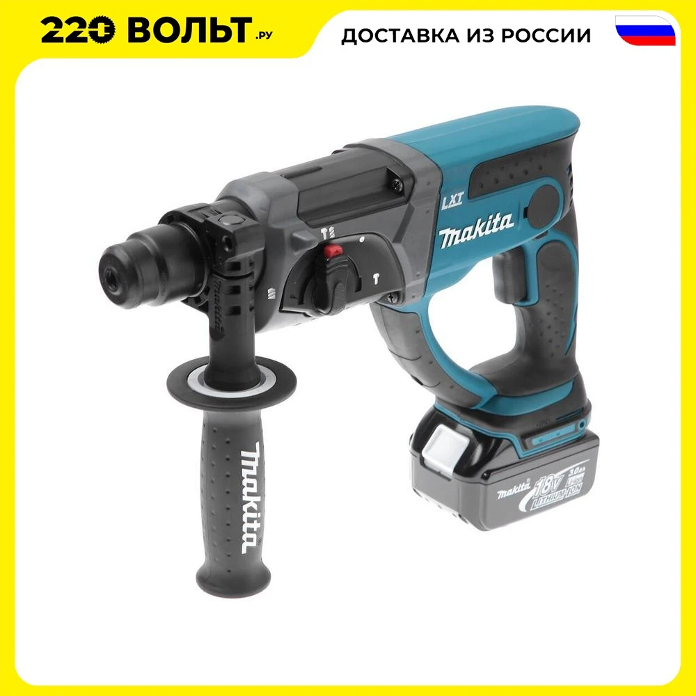Cordless hammer drill battery. MAKITA DHR202RFE 18.0V 2x3.0Ah LiION 0-1000rpm SDS + 20mm 1.9J 3 modes case Jackhammer electric tools Power drills for
