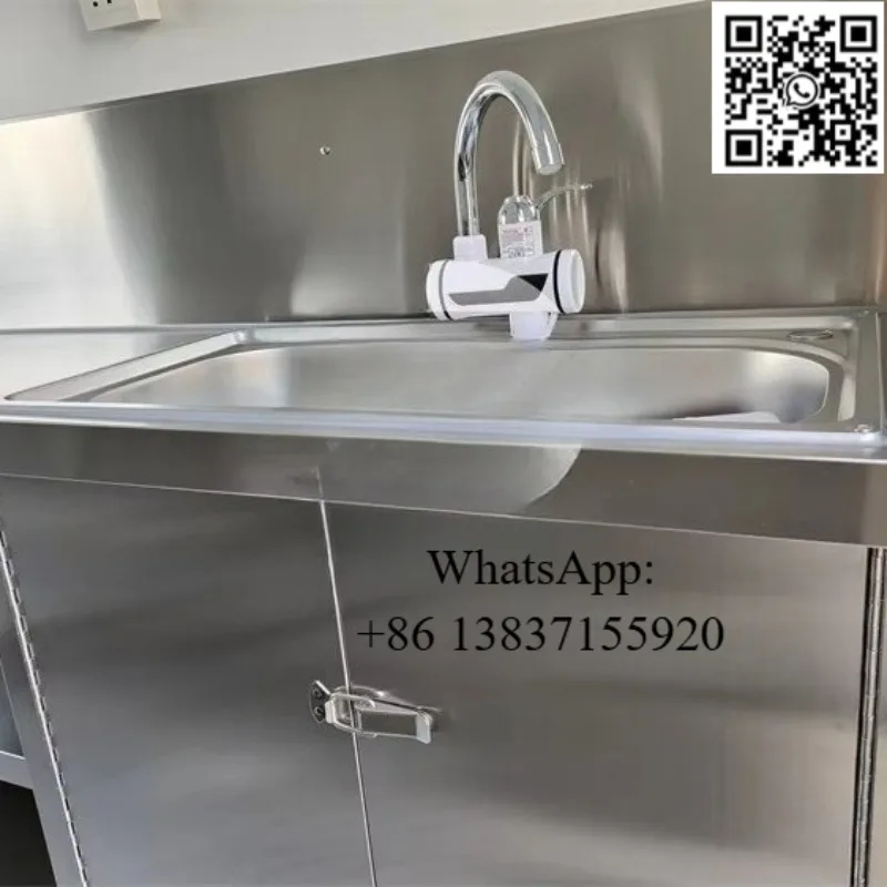 Rimorchio Personalizzato per Food Truck, Rimorchio Mobile per Fast Food, Pizza, Hamburger, Hot Dog, Attrezzatura per Catering UE - immagine 6