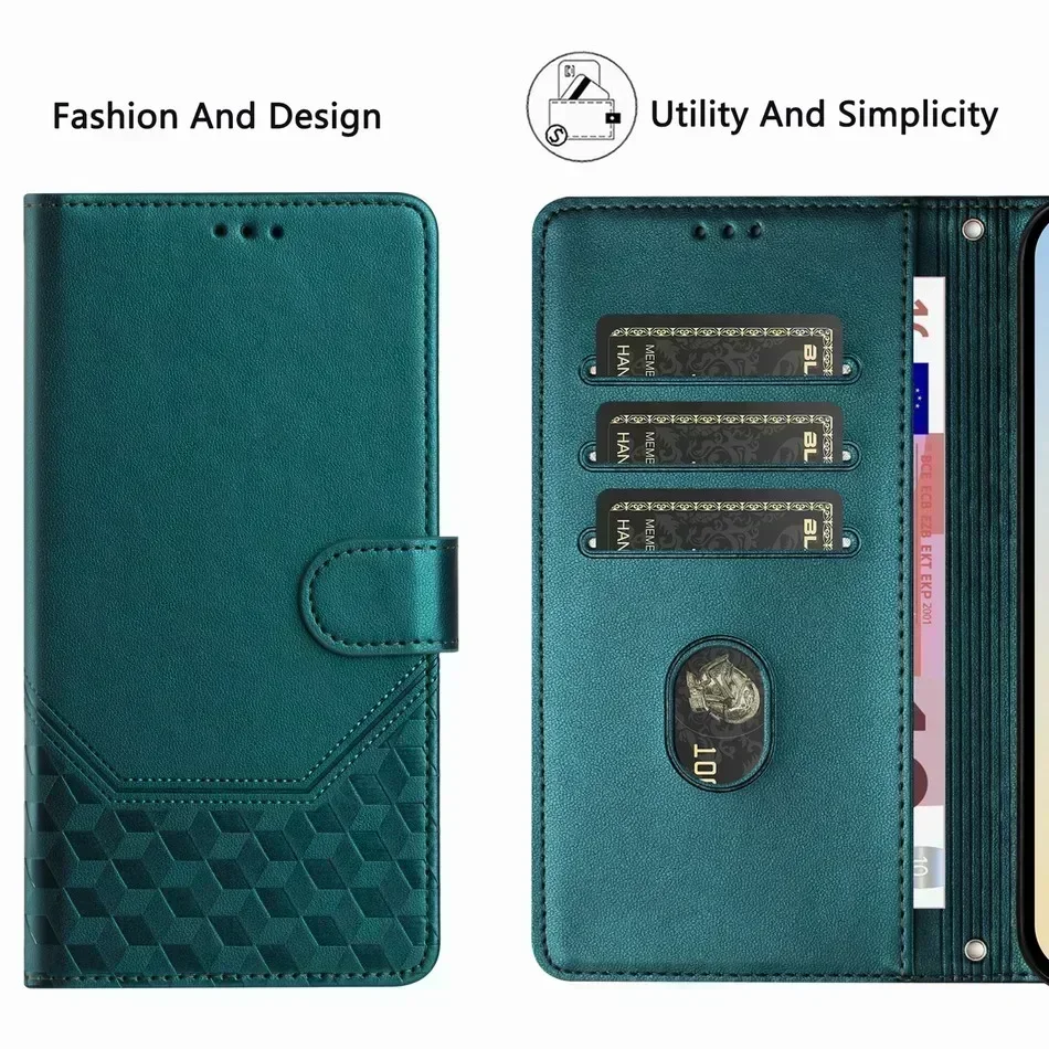 Honeycomb Wallet Phone Cover - Stylish Protective Case