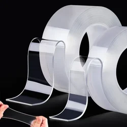 1mm Tape Waterproof Wall Adhesive Reusable Heat-resistant Bathroom Home Improvement Non-trace Transparent Double-sided Nanotape