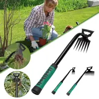 6 Teeth Soil Hand Weeding Removal Puller Grass Rooting Loose Shovel Garden Weed Tool Remover Gardening Tool Manual Q1G3 2