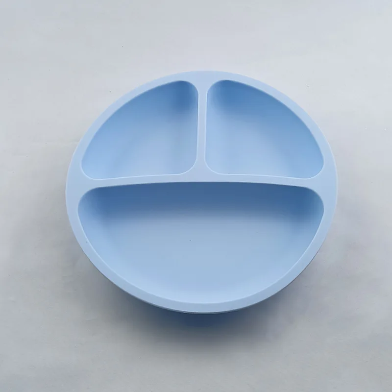Eco-Friendly Silicone Toddler Suction Plate and Bowl Set with Wood Cutlery