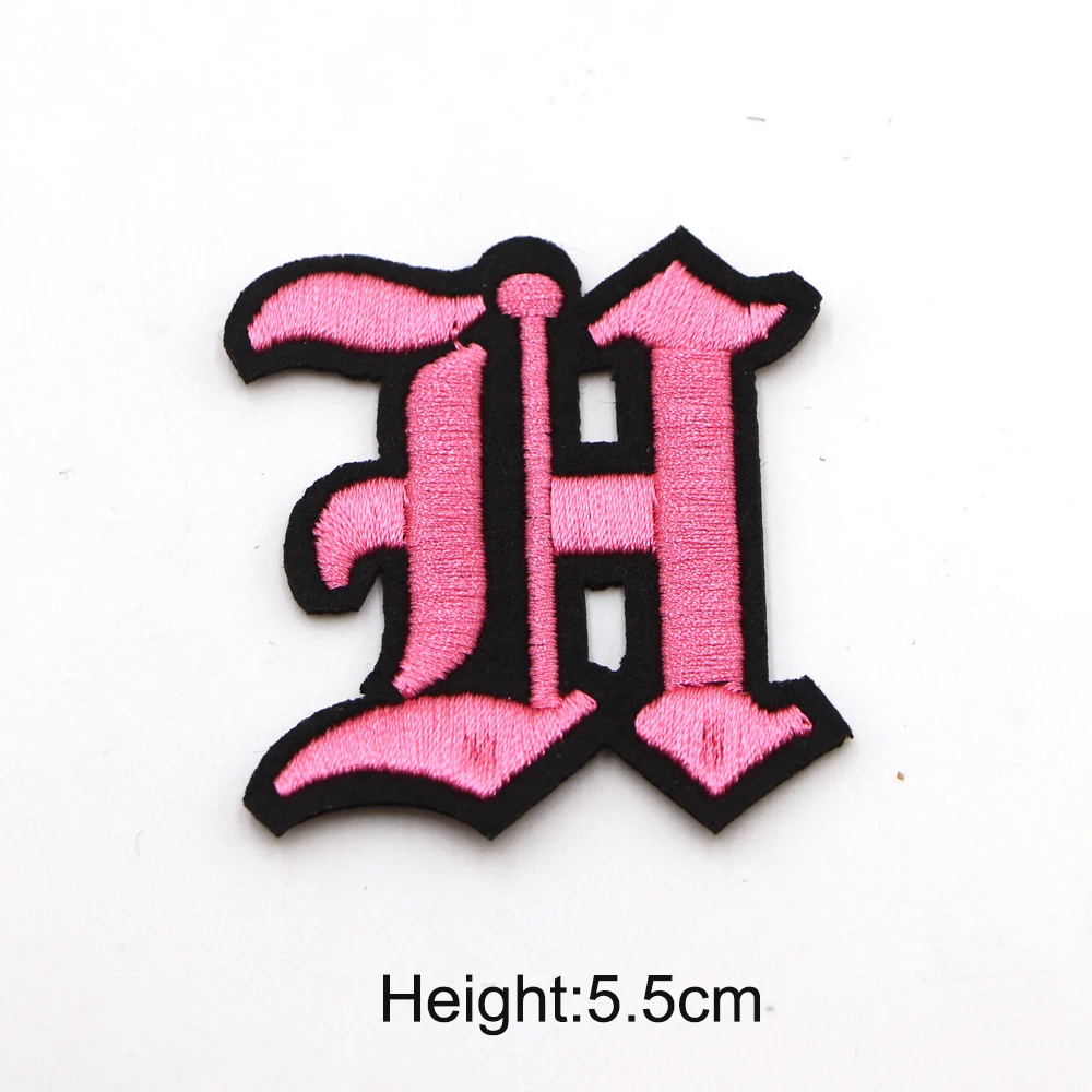 52 Pieces Iron on Letter Patches, Alphabet Applique Patches or Sew on Appliques with Embroidered Patch A-Z Letter Badge Decorate Repair Patches for Hats, Shirts, Shoes, Jeans, Bags Color: White