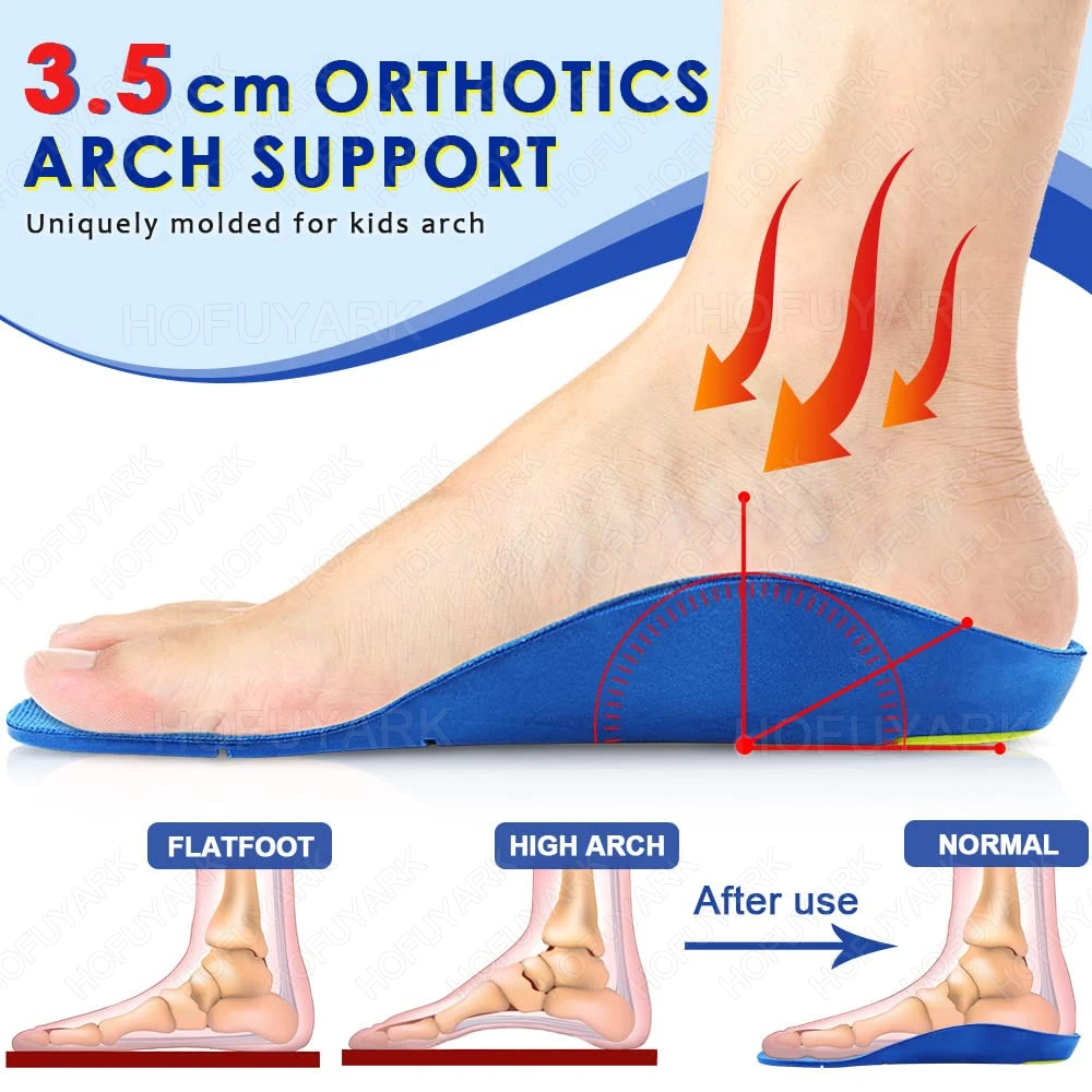 High Quality Orthopedic Insoles for Children Flat Foot Arch Support