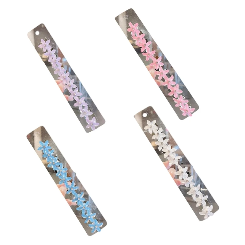 

Y166 Versatile Crystal Hair Clip Delicate Flower Crystal Barrettes Shining Crystals Braiding Hair Pendants Decorative Clips