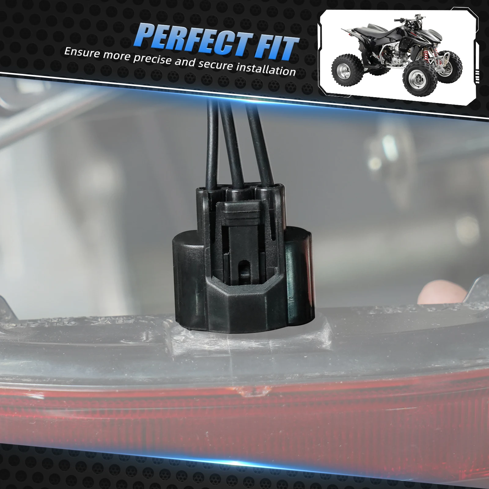 NICECNC Für TRX Honda ATV Rücklicht Stecker Zopf 33700-HP1-601 Für Honda TRX450ER 450R 2006-2014 Kunststoff ATV Zubehör – Detail 7