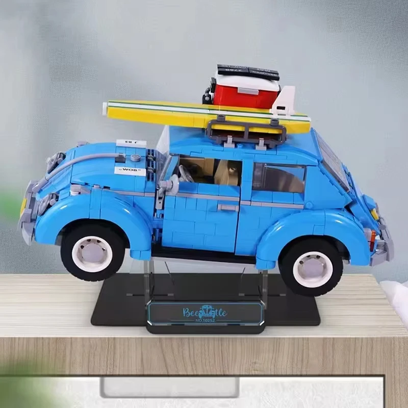 1167PCS Technical Blue Beetle Camper Car Building Blocks Set 5
