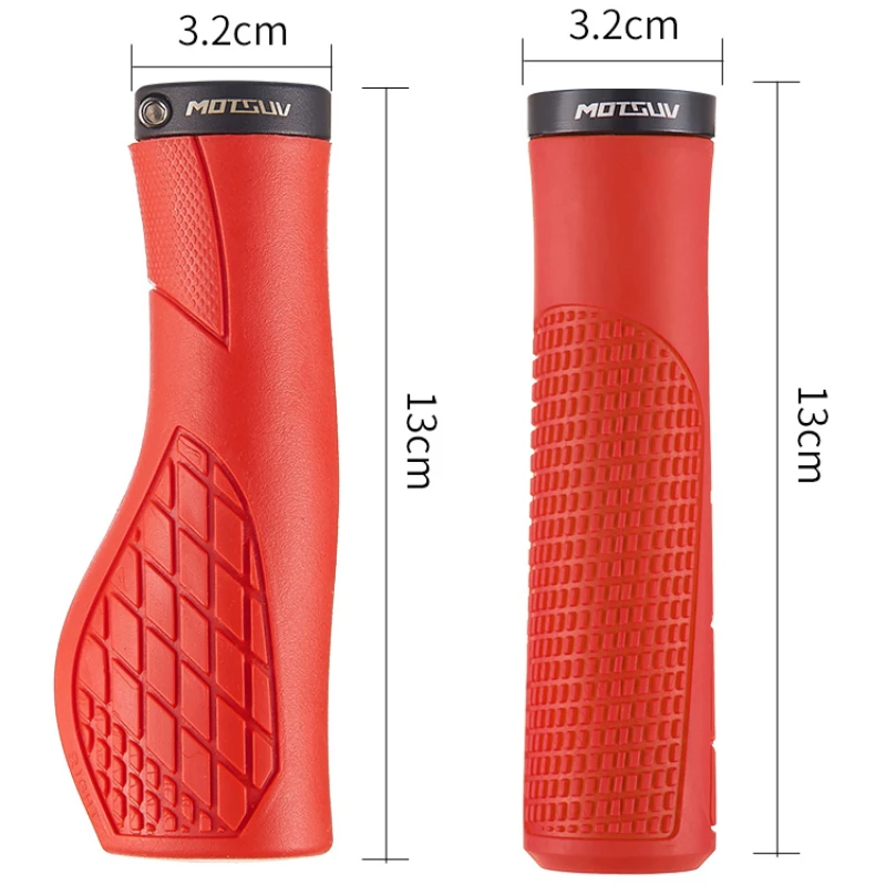 Premium Non-Slip Rubber Mountain Bike Handlebar Grips - Soft, Comfortable, Lockable Design (2-Pack)