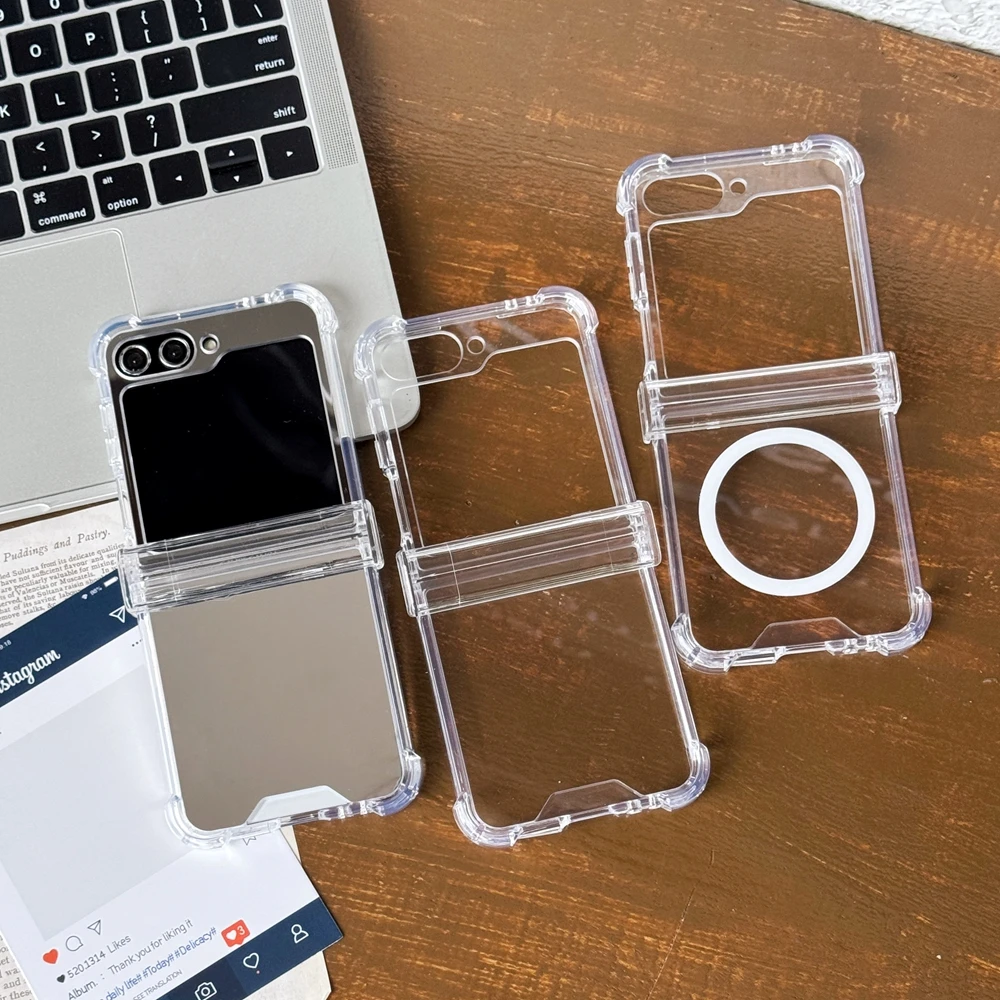 Luxury Transparent Mirror Magnetic Case with 3-in-1 Slim Design