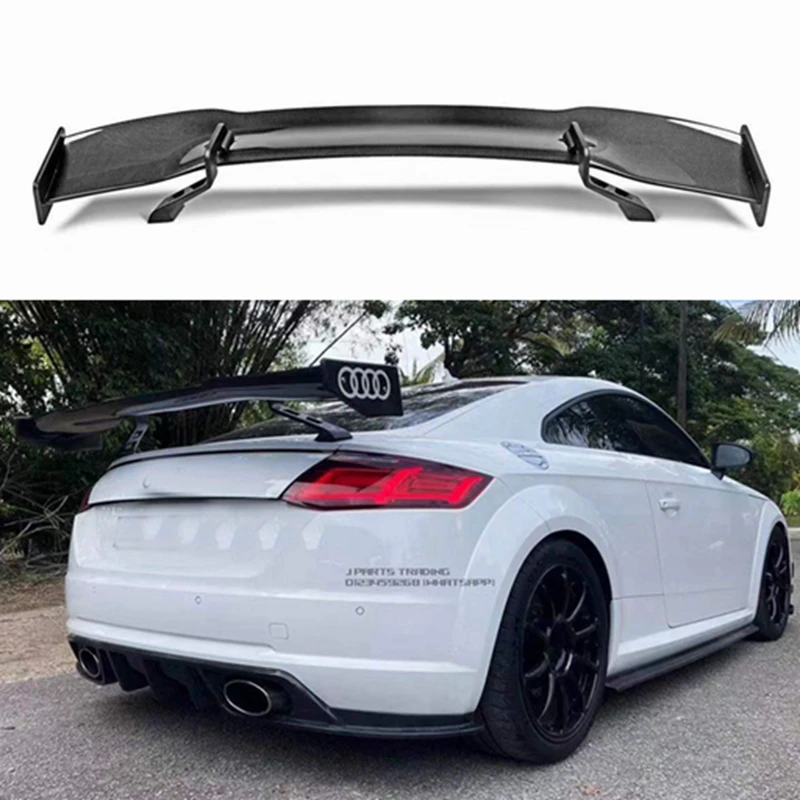 Real Carbon Fiber Car Rear Wing Trunk Lip Spoilers For Audi TT RS MK3